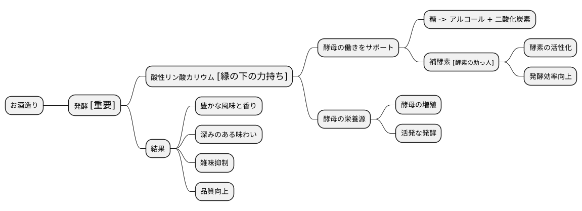 発酵工程における役割
