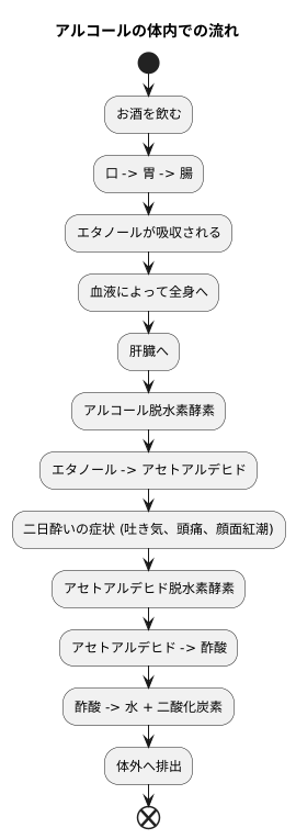 肝臓の働き：お酒の分解